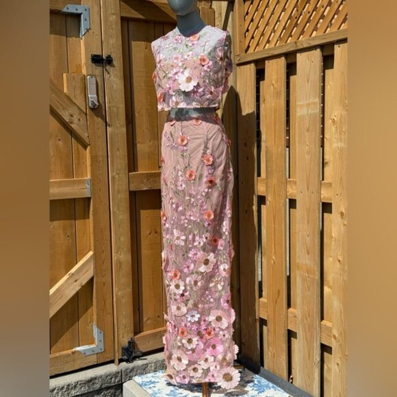 🆕 BRONX & BANCO 🧿 NWOT Jasmine Pastel Pink Multi Two Piece Set, Sz L / US 8 - Picture 2 of 16